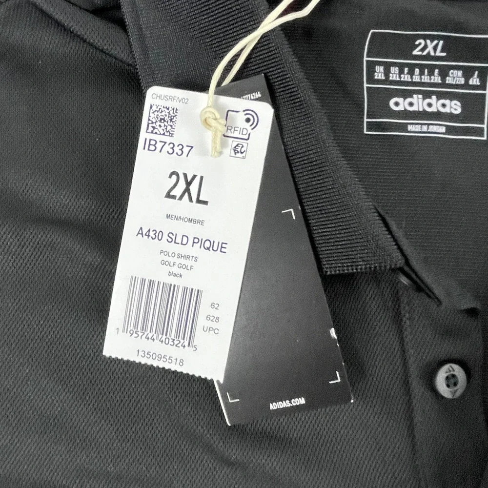 Adidas Mens 2XL Black Polo Shirt Matrix Service Company Embroidered Logo